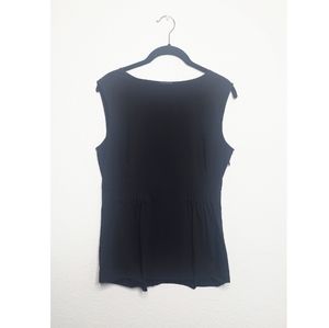 Theory Women's Avalon Black Sleeveless Blouse Size Medium M